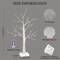 Valentine's Day Tree Decoration with LED Lights 21.7 Inch Tabletop Birch Tree with Timer Battery USB Powered with Valentine's Day Heart Ornaments for Home Valentine Wedding Decor
